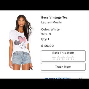 RARE Lauren Moshi Disney Minnie Mouse Tee T-Shirt Original $106